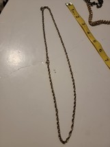 Vintage Yellow Gold Plate Wrap Around Necklace Chain Link - £23.49 GBP