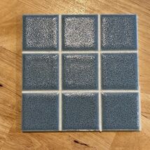 1 pc. Blue:  4-1/4" Scored in 9ths: Glossy Ceramic Tile by American Olean - $9.90