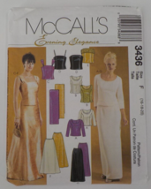 MCCALL&#39;S PATTERN #3436 MISSES DRESS SZS 16-20 EVENING ELEGANCE UNCUT PRI... - £9.27 GBP