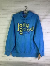 Jolly Good Soda Retro Logo Licensed Hoodie Pullover Sweatshirt Blue Mens... - $31.19