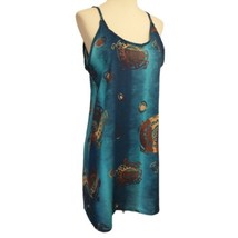 Turtle Print Slip Dress S Koko Knot Sundress Beach Cover Up Hippie Bohemian - £15.81 GBP
