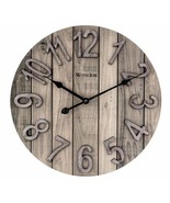 Farmhouse Classic Large 16&quot;Wood Grain Veneer Planked Finish Round Wall C... - $58.04 CAD