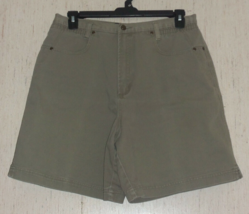 Excellent Womens Gloria Vanderbilt Signature Label Taupe Denim Shorts Size 14 - £22.32 GBP