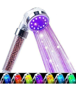 Shower Water Temperature Controlled Color Changing LED lights Handheld S... - $20.28