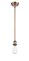 Mini Pendant Bare Bulb Antique Copper Ballston 1 Lt. 5&quot; shown in 516-1S-AC-LED - £104.15 GBP