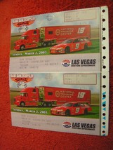 Las Vegas Motor Speedway 3-2-2003 UAW D Chrysler Nascar 2 Ticket Stubs Attached - £4.62 GBP