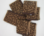 PERI Leopard Animal Print Brown 6-PC Washcloth Towel Set - $70.00