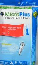 Dirt Devil Vacuum Bags Type C MicroPlus by Green Klean - £5.70 GBP
