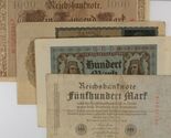 1910-1922 Alemania 4-Notes Moneda Juego 100 500 1000 10,000 Marca Billetes - $53.05