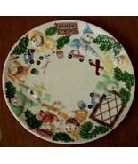 Santa&#39;s Workshop Christmas  Collectible Plate, Hand Painted, Speckle Glaze - $23.20 CAD