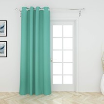 Door Curtains Set of 2 Piece with 3 Layers Weaving Thermal Insulated ( Aqua ) - £52.18 GBP