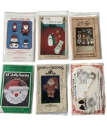 Lot 6 Craft Patterns Snowman Santa Christmas Quilt Applique Doll Goodie ... - €17,06 EUR