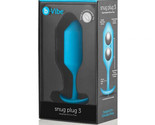 b-Vibe Snug Plug 3 Weighted Silicone An*l Plug Teal - $90.08