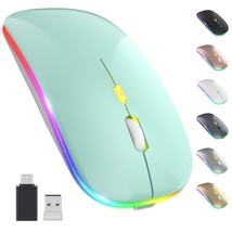 Upgrade Led Wireless Mouse, Rechargeable Slim Silent Mouse 2.4G Portable Mobile  - £22.44 GBP