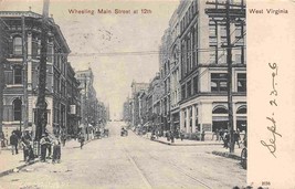 Main Street at 12th Wheeling West Virginia 1906 postcard - £5.88 GBP