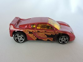 Hot Wheels Toy Car 1990 Mattel Fire Flames Diecast Sports Car Zender Fac... - £7.81 GBP