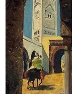 OIL ON CANVAS PAINTING -MOULAY YOUSSEF MOSQUE- CASABLANCA MOROCCO ARABIA... - $1,320.00