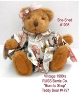 RUSS Berrie BORN TO SHOP Teddy Bear #4797 - £11.71 GBP