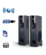 beFree Sound 2.1 Channel Bluetooth Powered Black Tower Speakers - $139.99