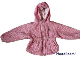 Vintage Toddler Girls Oshkosh  Jacket Size 18 Months Pink Gingham  Seers... - $11.39
