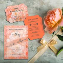 Peaches &amp; Cream | Wedding Invitation, details and rsvp card set - $157.00
