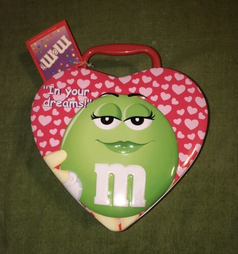 Green & Red Valentine s Day Metal Container with Tags NEW - $19.34