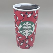 Starbucks Holiday Mug Cup Christmas Lights Coffee Travel Tumbler W/ Lid ... - $321.32 MXN