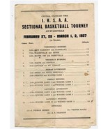 Indiana High School Sectionals Basketball Tourney Program Evansville 1957  - £148.43 GBP