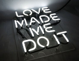 &#39;Love made me do it&#39; Wedding Sweet Banner Art Sign Real Light Neon Sign ... - £54.27 GBP