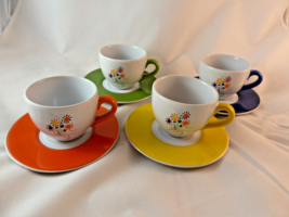PABLO PICASSO 1998 MASTERPIECE ED HANDS &amp; FLOWERS 4 Demitasse Cups and S... - $785.51 MXN