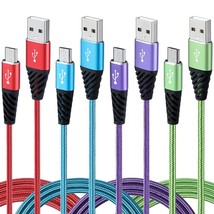 (4X) Micro USB Cable Fast Charging Cords For Samsung Galaxy S7 S6 Edge P... - £15.78 GBP