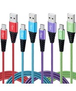 (4X) Micro USB Cable Fast Charging Cords For Samsung Galaxy S7 S6 Edge P... - £15.49 GBP