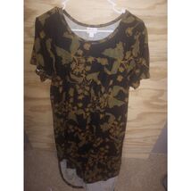 Women's Lularoe Carly Olive/Black Dress Comfy Large - $18.00