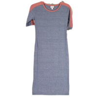 Brand New Lularoe One Piece Raglan Blue Gray Red Julia Dress Size XXS - £9.93 GBP