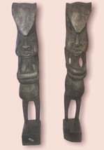 Indonesia Hand Carved Wood Sculpture Tribal Figure Arms Cross (Light Weight) Set - £84.41 GBP