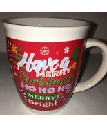Holiday Mug 14oz Have A&quot;Merry Christmas Ho Ho Ho Merry Bright&quot; Tee Hot C... - $182.78 MXN