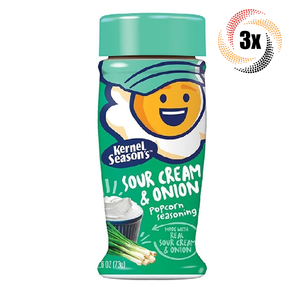 3x Shakers Kernel Season&#39;s Sour Cream &amp; Onion Flavor Popcorn Seasoning |... - $21.56