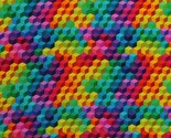 Cotton Rainbow Patterned Geometric Ombre Cubes Fabric Print by the Yard ... - $9.95