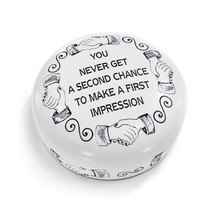 Salesman&#39;s Gift Paperweight&quot;You Never get a Second Chance to Make a Firs... - $36.99