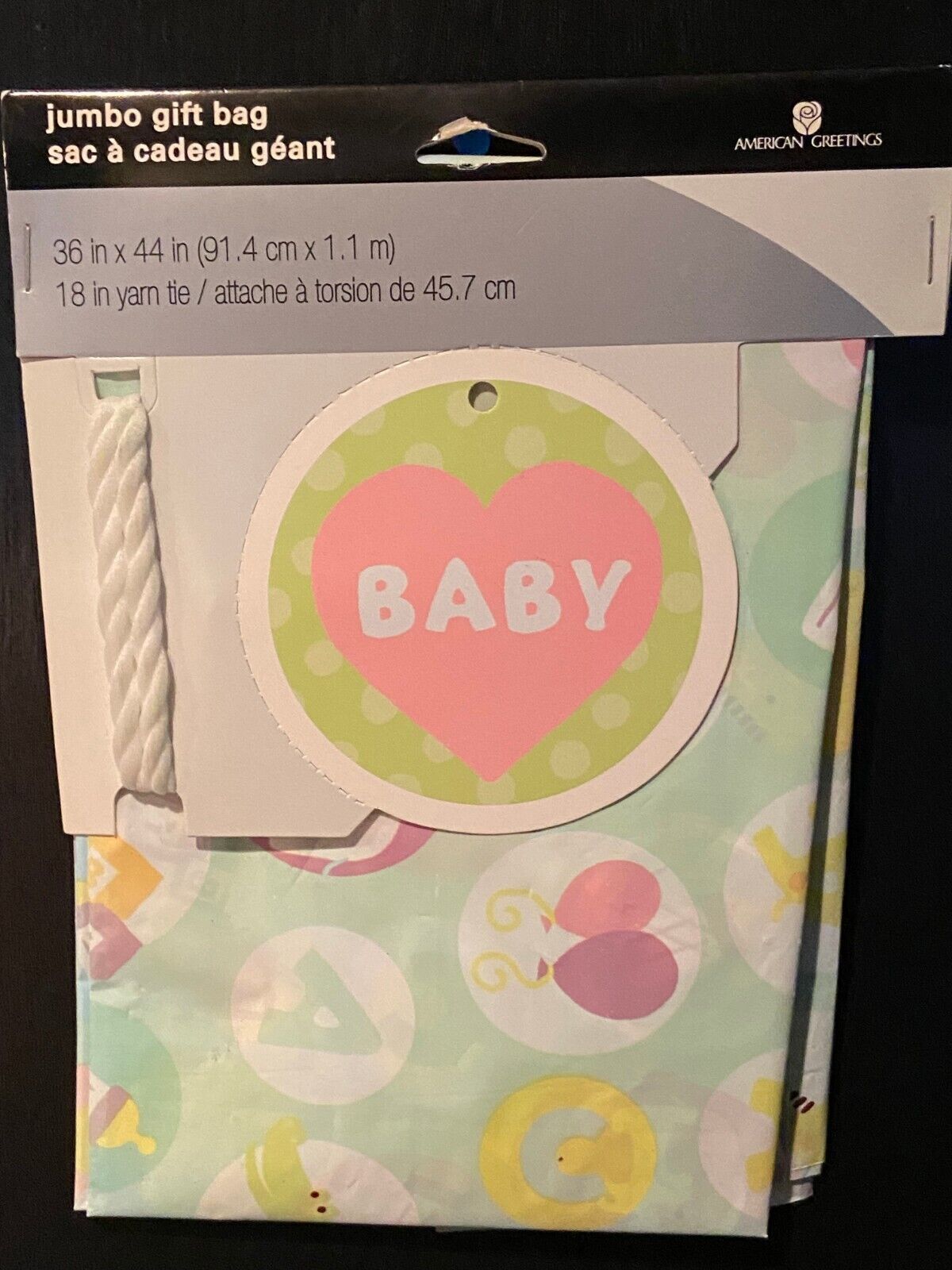 Primary image for 1 American Greetings Super Gift Bag BABY 36" x 44" *NEW* x1