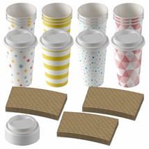 Live It Up! Party Supplies Disposable Coffee or Hot Chocolate Cups - Buf... - £12.91 GBP+