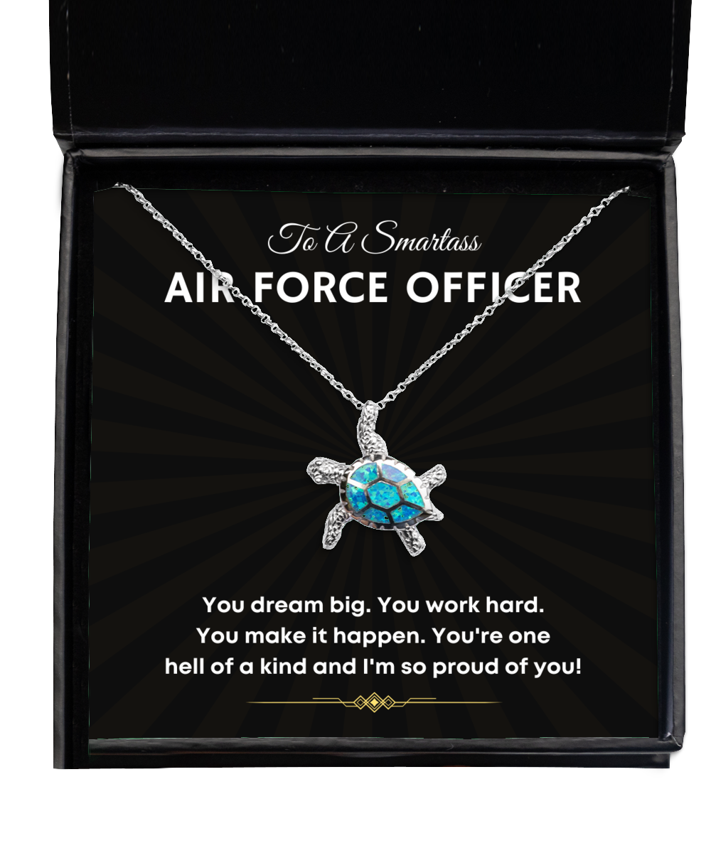Air Force Officer New Job Promotion Necklace Birthday Gifts - Turtle Pendant