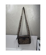 Vera Bradley Quilted Brown Black Zebra Print Crossbody Bag Built-in Wallet - $512.19 MXN