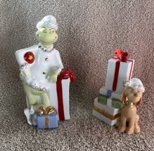 Lenox Grinch &amp; Max Merry Grinchmas Christmas Salt &amp; Pepper Shakers Set N... - £46.41 GBP