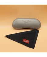 Ray Ban Glasses Case Gray Textured Hard Shell Eyeglasses Embossed w Lens... - $12.98