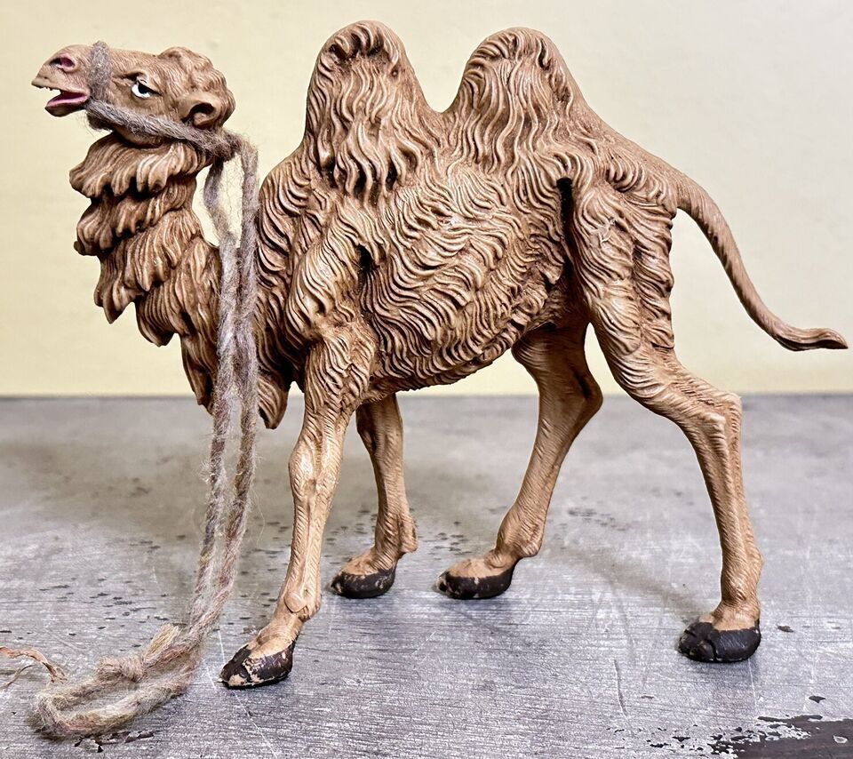 Vintage Fontanini Standing CAMEL Depose Italy 5" Nativity Figure Spider Mark - $21.19