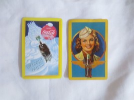 2 Coca-Cola Single Cards Welcome Friend 1958 and Stewardess 1943 - $9.41