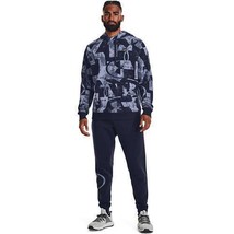 Men&#39;s Under Armour Fleece Macro Branded Hoodie Navy (S) &amp; Black(XL) - £30.89 GBP