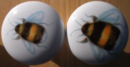 Ceramic Cabinet Knobs Knob w/ 2 Bee INSECT - £6.23 GBP