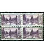 ZAYIX US 742 MNH block of four 3c Mount Rainier National Park Farley 042... - £1.56 GBP